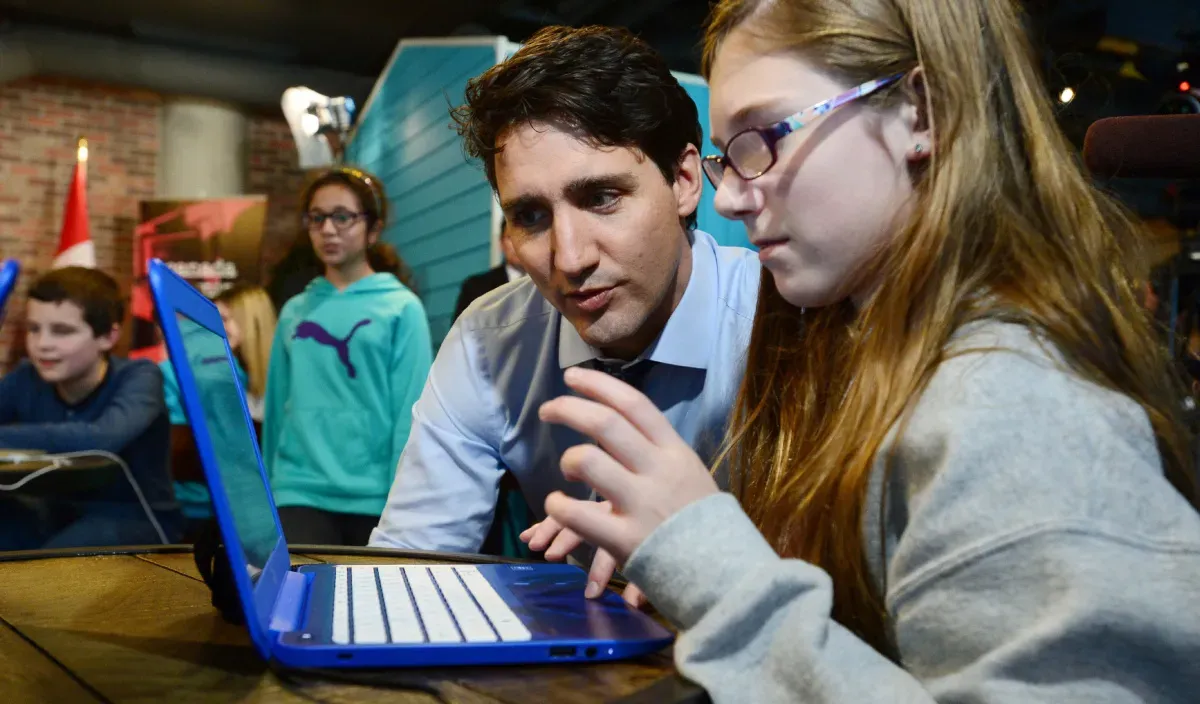Prime Minister Justin Trudeau attends launch of Hour of Code in Canada